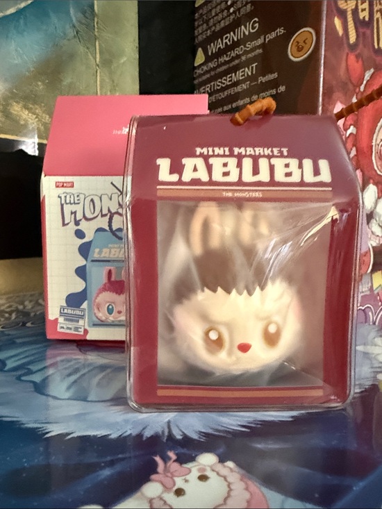 POP MART Other - Mini Market LABUBU Pink & White Vinyl Figure NEW/open box